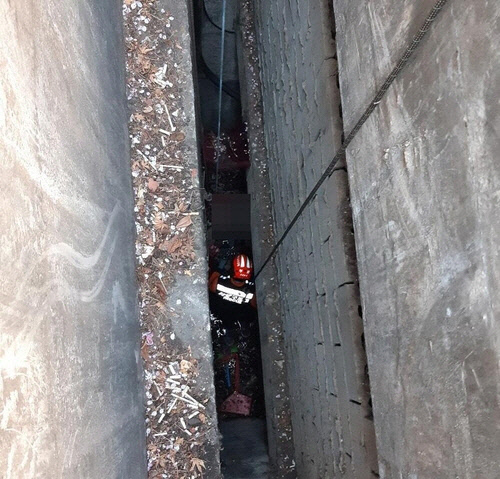 7m 아래 배수로 추락한 부상자[인천 부평소방서 제공]